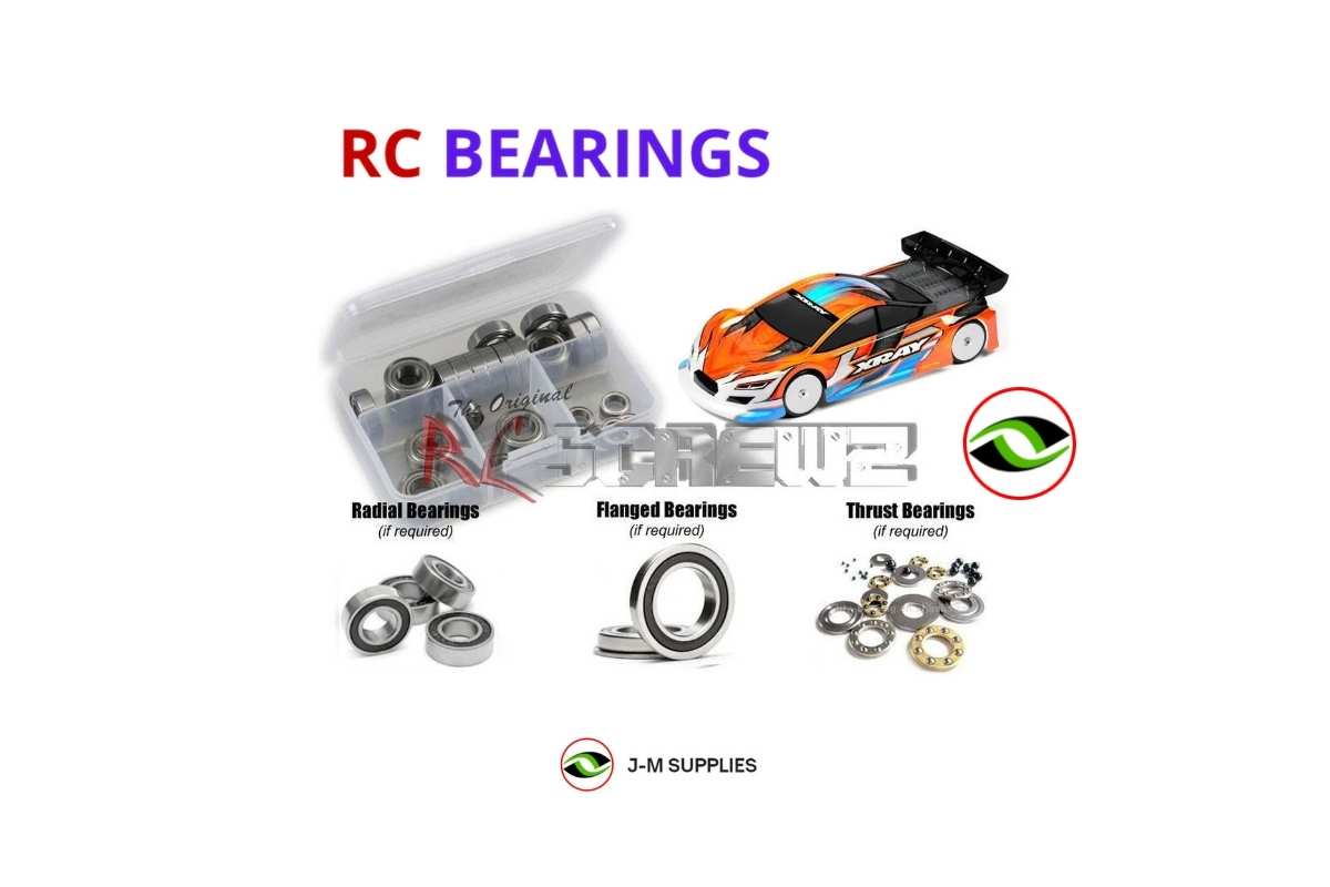 RCScrewZ Rubber Shielded Bearing Kit xra169r compatible with Team XRAY X4 2024 AWD 1/10 Electric Touring Car â High-performance stainless steel bearings with rubber seals for durability and smooth operation.