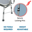 InnoEdge Medical Premium Bathroom 360 SWIVEL Shower Chair Bath Bench Seat - USED-BOX DAMAGE ONLY