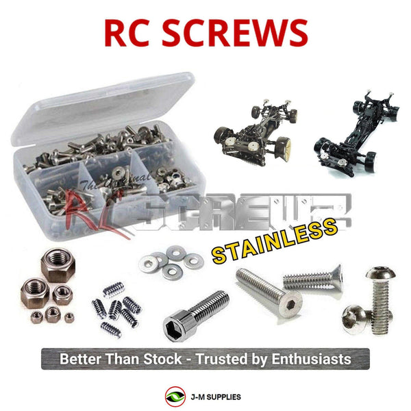Representative image of an RCScrewZ stainless steel screw kit for 3Racing Sakura D5S / D5 MR 1/10 Drift Car; exact kit contents vary by RC model.