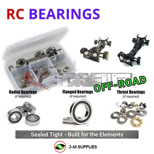 Representative image of an RCScrewZ rubber-sealed bearing kit for 3Racing Sakura D5S / D5 MR 1/10 Drift Car; exact bearing sizes and quantities vary by RC model.