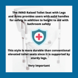 InnoEdge Medical Raised Toilet Seat Riser with Legs and Arms (USED)