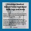 InnoEdge Medical Raised Toilet Seat Riser with Legs and Arms (USED)