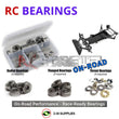 Representative image of an RCScrewZ metal-shielded bearing kit for Awesomatix A12/A12X/A12WC 1/12 Electric On-Road Pan Car; exact bearing sizes and quantities vary by RC model.