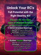 RC bearing kit decision guide comparing metal shielded bearings for on-road speed and rubber sealed bearings for off-road protection