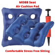 MOBB Healthcare Inflatable Seat Air Cushion Pad - Ideal for Office/Wheelchairs/Travel, 300 lbs Blue