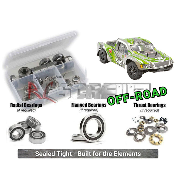 RCScrewZ rubber shielded bearing kit for FTX Surge SC 1/12 Electric 4WD Short Course Truck (FTX5515); representative kit artwork, contents vary by model