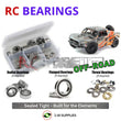 Representative image of an RCScrewZ rubber-sealed bearing kit for FTX Zorro 1/10 Nitro Trophy Truck; exact bearing sizes and quantities vary by RC model.