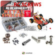 Representative image of an RCScrewZ stainless steel screw kit for Losi JRX2/Pro 1/10 (Vintage/#LOSA0001) 2WD Buggy 1988 Model; exact kit contents vary by RC model.