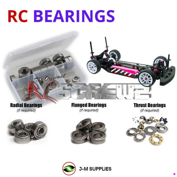 J-M SUPPLIES - RCScrewZ Metal Shielded Bearing Kit 3rac002b for 3 Racing Sakura S Zero 1/10th | SET -