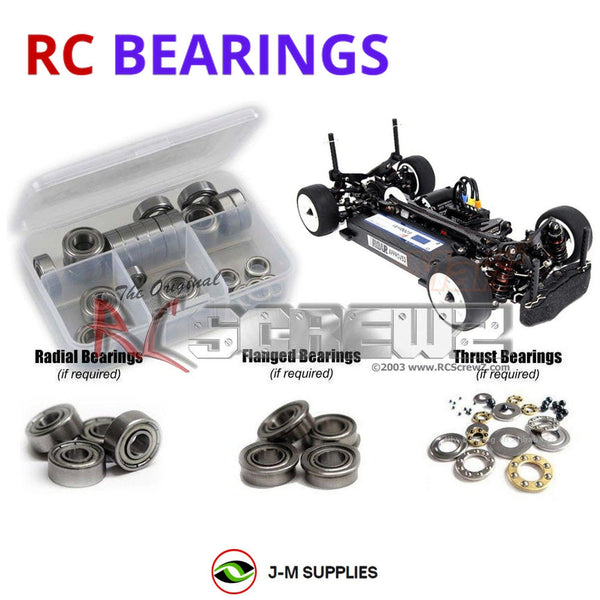 J-M SUPPLIES - RCScrewZ Metal Shielded Bearing Kit 3rac006b for 3 Racing M4/Pro 4wd RC Car | SET -