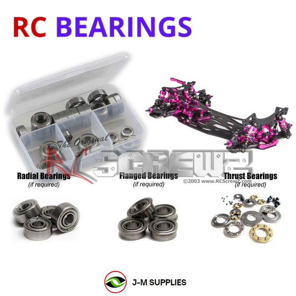 J-M SUPPLIES RC Parts Store - RCScrewZ Metal Shielded Bearing Kit 3rac008b for 3 Racing Sakura FF 2014 RC Car | PRO