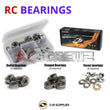Representative image of an RCScrewZ metal-shielded bearing kit for Align T-REX 450 Pro 450-Class Electric Helicopter (KX015074); exact bearing sizes and quantities vary by RC model.