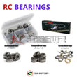 Representative image of an RCScrewZ metal-shielded bearing kit for Align T-REX 600N DFC 600-Class Nitro Helicopter (RH60N01XT); exact bearing sizes and quantities vary by RC model.