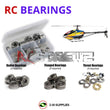 Representative image of an RCScrewZ metal-shielded bearing kit for Align T-REX 600 EFL (KX016018T); exact bearing sizes and quantities vary by RC model.