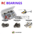 Representative image of an RCScrewZ metal-shielded bearing kit for Align T-REX 700E DFC (KX018E14T); exact bearing sizes and quantities vary by RC model.