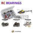 Representative image of an RCScrewZ metal-shielded bearing kit for Align T-REX 250/Pro DFC (KX019011T); exact bearing sizes and quantities vary by RC model.