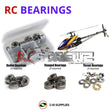 Representative image of an RCScrewZ metal-shielded bearing kit for Align T-REX 450 Pro DFC (KX015087T); exact bearing sizes and quantities vary by RC model.