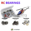 Representative image of an RCScrewZ metal-shielded bearing kit for Align T-REX 470LM (RH47E06XT); exact bearing sizes and quantities vary by RC model.