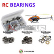 Representative image of an RCScrewZ metal-shielded bearing kit for Align TB60 (RH60E31XT); exact bearing sizes and quantities vary by RC model.