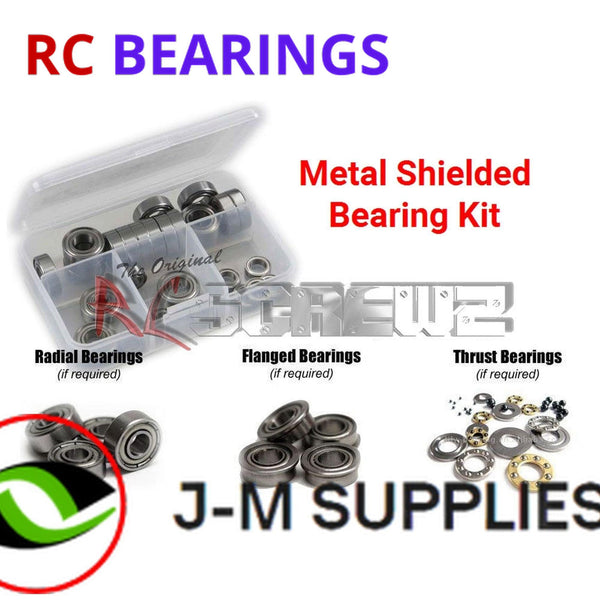 Representative image of an RCScrewZ metal-shielded bearing kit for Align T-REX 800E Pro (RH80E16XT); exact bearing sizes and quantities vary by RC model.