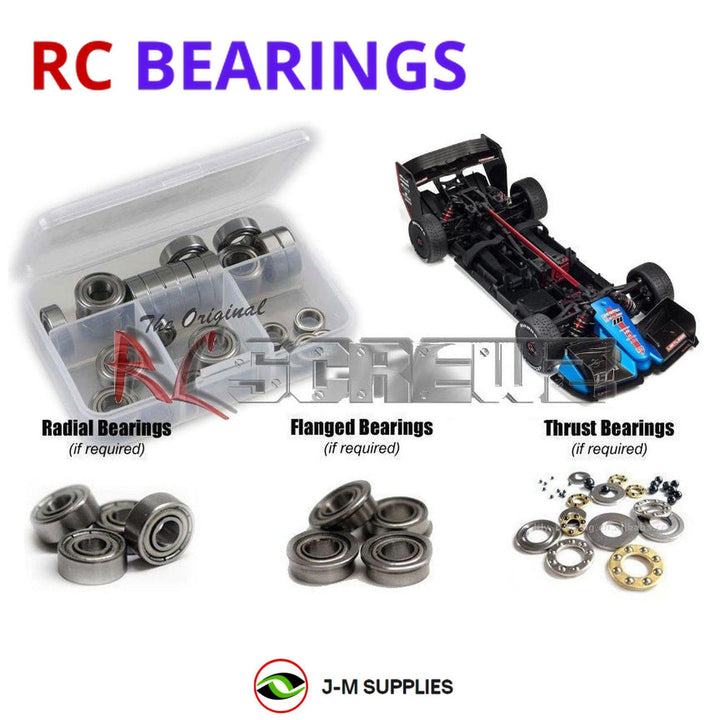 Representative image of an RCScrewZ metal-shielded bearing kit for ARRMA LIMITLESS 6S BLX 1/7 4WD Speed Run Roller (ARA109011); exact bearing sizes and quantities vary by RC model.