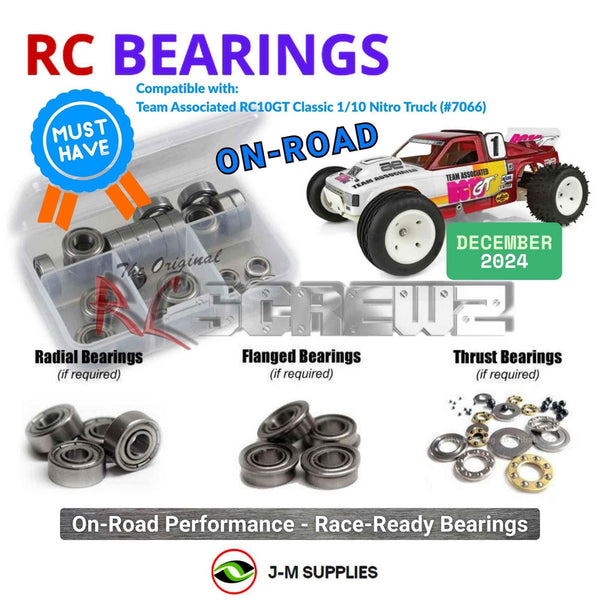 J-M SUPPLIES RC Parts Store - RCScrewZ Metal Shielded Bearing Kit asc152b for Team Associated RC10GT Classic Kit 1/10 Nitro 2WD Off-Road Stadium Truck (#7066) | SET