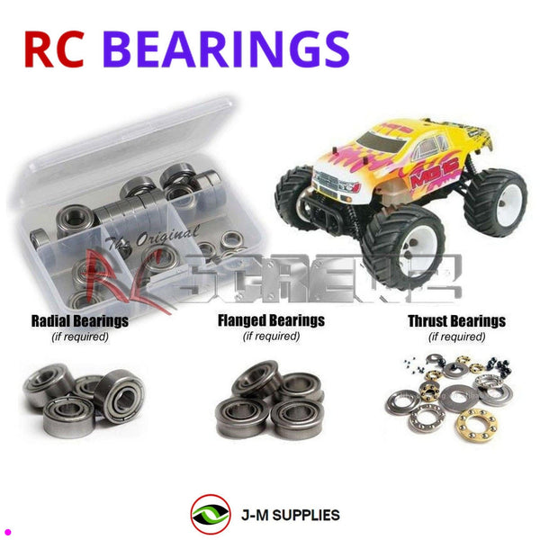 Representative image of an RCScrewZ metal-shielded bearing kit for CEN Racing MG16 MT 1/16 Nitro Monster Truck; exact bearing sizes and quantities vary by RC model.