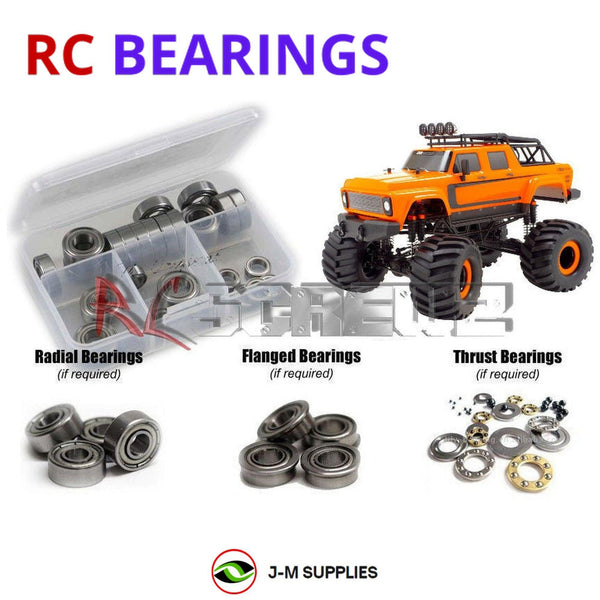 Representative image of an RCScrewZ metal-shielded bearing kit for CEN Racing Ford B50 #8960; exact bearing sizes and quantities vary by RC model.