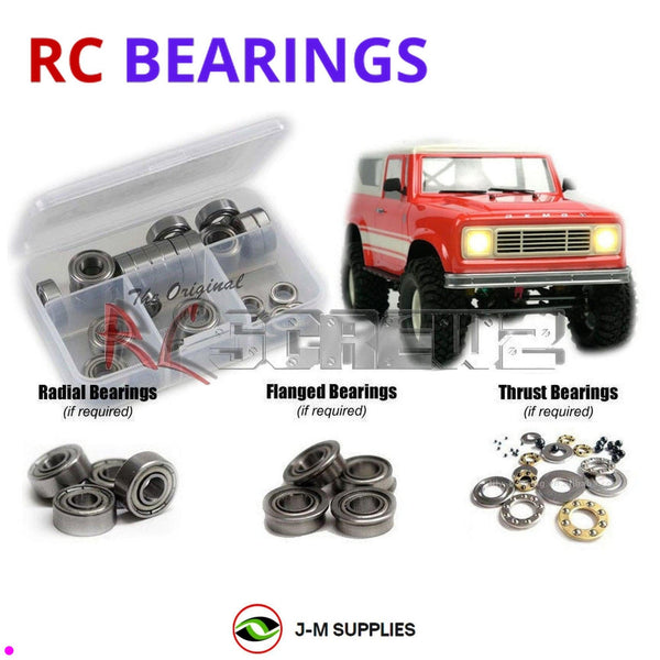 Representative image of an RCScrewZ metal-shielded bearing kit for Cross RC KR4 Athletics Series #CZRKR4B; exact bearing sizes and quantities vary by RC model.
