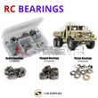 Representative image of an RCScrewZ metal-shielded bearing kit for Cross RC HC-6 (#CZR90100040); exact bearing sizes and quantities vary by RC model.