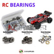 Representative image of an RCScrewZ metal-shielded bearing kit for DHK Hobby Raz-R BL Truggy; exact bearing sizes and quantities vary by RC model.