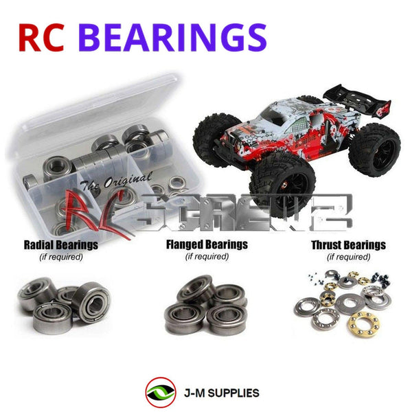 J-M SUPPLIES - RCScrewZ Metal Shielded Bearing Kit dhk004b for DHK Hobby Zombie 1/8th Truggy | SET -