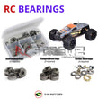 Representative image of an RCScrewZ metal-shielded bearing kit for HK Hobby Megatron 8e; exact bearing sizes and quantities vary by RC model.