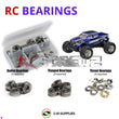 Representative image of an RCScrewZ metal-shielded bearing kit for DHK Hobby Crosse 1/10 Electric Monster Truck; exact bearing sizes and quantities vary by RC model.