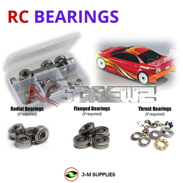 J-M SUPPLIES - RCScrewZ Metal Shielded Bearing Kit dur029b for Duratrax Vendetta TC RC Car | SET -