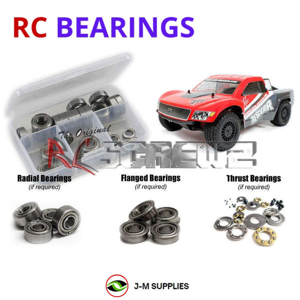Representative image of an RCScrewZ metal-shielded bearing kit for Team Durango DESC410R/V2; exact bearing sizes and quantities vary by RC model.