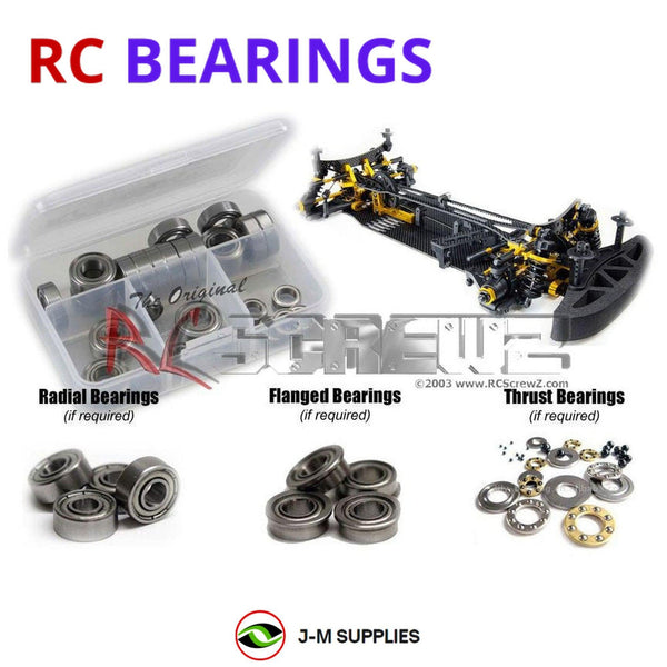 Representative image of an RCScrewZ metal-shielded bearing kit for Team Durango DETC410 V2; exact bearing sizes and quantities vary by RC model.