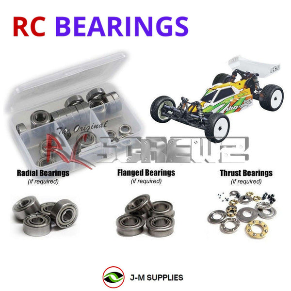 Representative image of an RCScrewZ metal-shielded bearing kit for Team Durango DEX210 V3; exact bearing sizes and quantities vary by RC model.