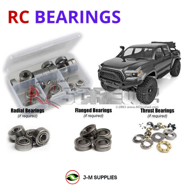 Representative image of an RCScrewZ metal-shielded bearing kit for Element RC Knight Runner 4x4 RTR (#40113); exact bearing sizes and quantities vary by RC model.