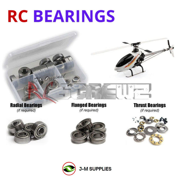 Representative image of an RCScrewZ metal-shielded bearing kit for Gaui Hurricane 425 Series Helicopter; exact bearing sizes and quantities vary by RC model.