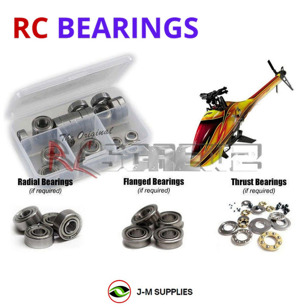 Representative image of an RCScrewZ metal-shielded bearing kit for Gaui X3-L Helicopter; exact bearing sizes and quantities vary by RC model.