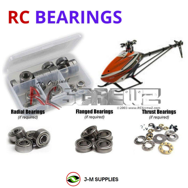 Representative image of an RCScrewZ metal-shielded bearing kit for Gaui X7-FZ Helicopter; exact bearing sizes and quantities vary by RC model.