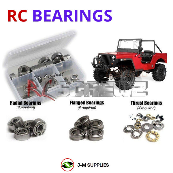 Representative image of an RCScrewZ metal-shielded bearing kit for GMade Sawback 4LS #GM5500; exact bearing sizes and quantities vary by RC model.