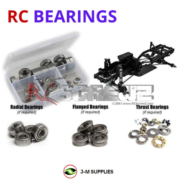 Representative image of an RCScrewZ metal-shielded bearing kit for GMade TA/TS Chassis #GM5701/02; exact bearing sizes and quantities vary by RC model.