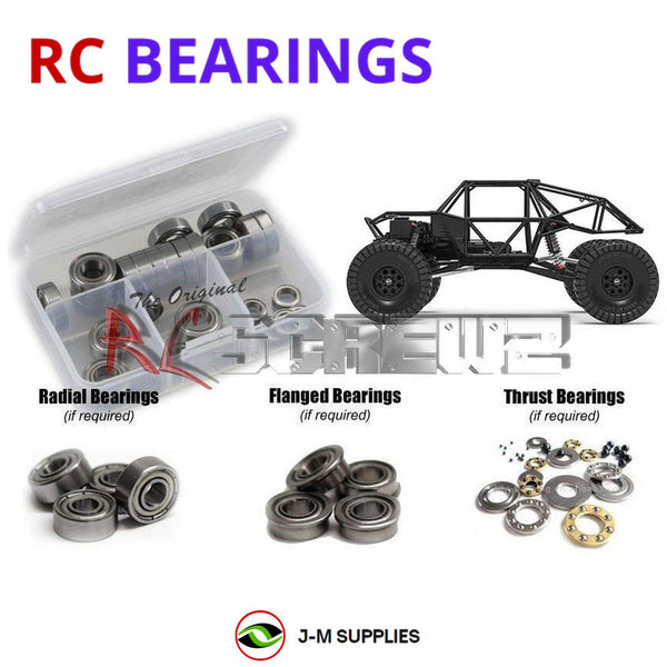 Representative image of an RCScrewZ metal-shielded bearing kit for GMade GR01 GOM 1/10 Electric 4WD Rock Crawler (#GM56000); exact bearing sizes and quantities vary by RC model.