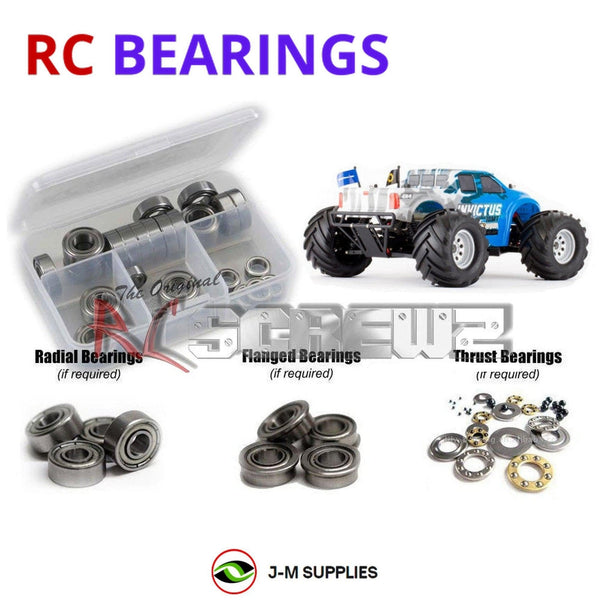 Representative image of an RCScrewZ metal-shielded bearing kit for Helion Invictus 10MT 1/10th Monster Truck HLNA0570 (#0570); exact bearing sizes and quantities vary by RC model.