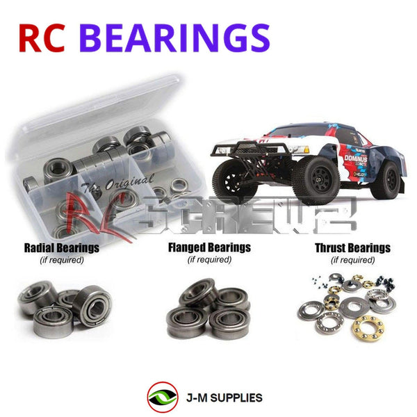 Representative image of an RCScrewZ metal-shielded bearing kit for Helion RC Dominus 10SC V2; exact bearing sizes and quantities vary by RC model.