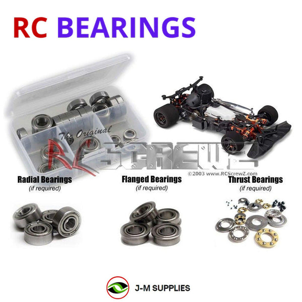 J-M SUPPLIES RC Parts Store - RCScrewZ Metal Shielded Bearing Kit hot030b for Hot Bodies R8 1/8 Onroad 110754 RC Car | SET