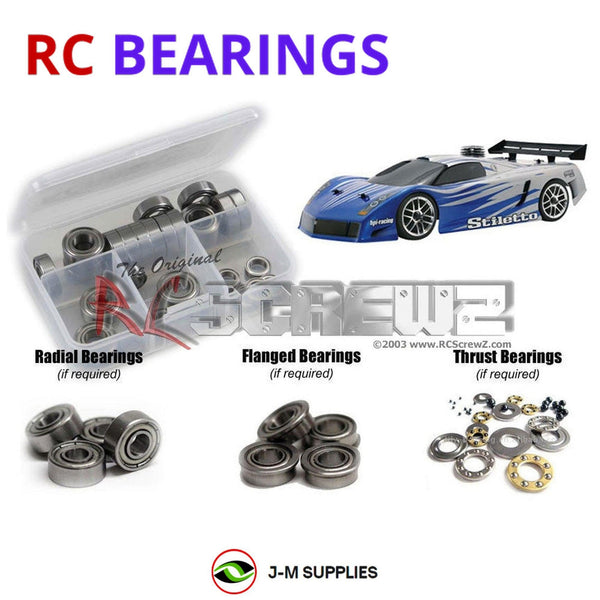 J-M SUPPLIES - RCScrewZ Metal Shielded Bearing Kit hpi015b for HPI Racing RS4 3 RTR RC Car | SET -
