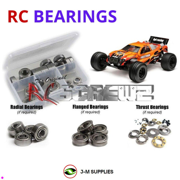 J-M SUPPLIES - RCScrewZ Metal Shielded Bearing Kit hpi036b for HPI Racing Firestorm 10T Nitro Truck (#10510) | SET -